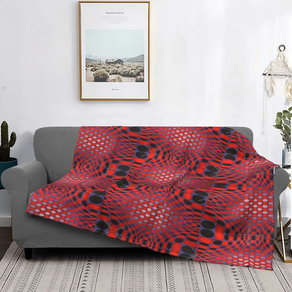 

Victor Vasarely-colcha de tela escopara cama, manta Kawaii de verano, 150, 13 штук