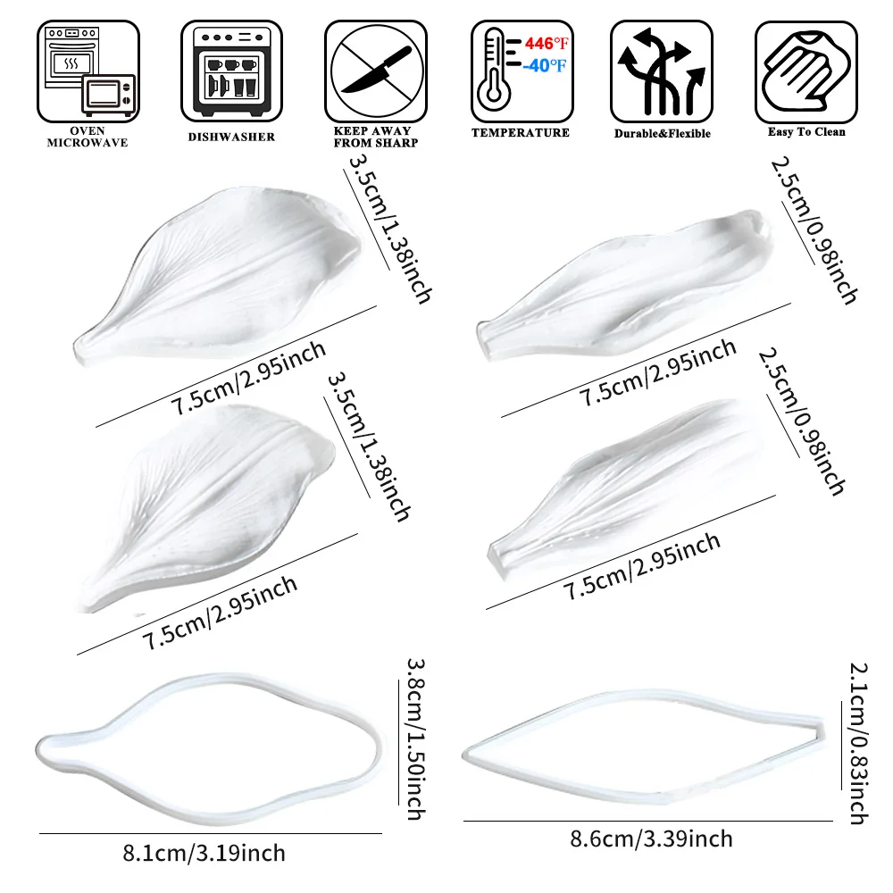 6 шт. силиконовая форма Лилия нарцисс набор пластиковых форм для резки инструмент
