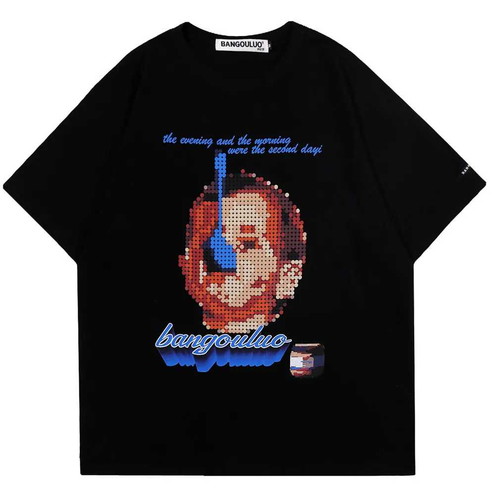 

Men T-shirt Funny Boy with A Spoon Print Cotton O-neck T Shirt Top 2022 Streetwear Harajuku Casual Hip Hop Short Sleeve T-shirts