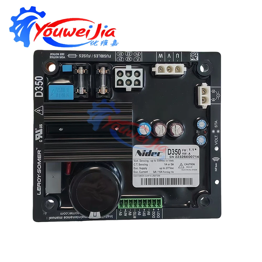 Оригинальный регулятор напряжения AVR D350 Leroy Somer, запасная часть для генератора, плата регулировки напряжения (art.: 3920d7efc447d) - 3920d7efc447d
