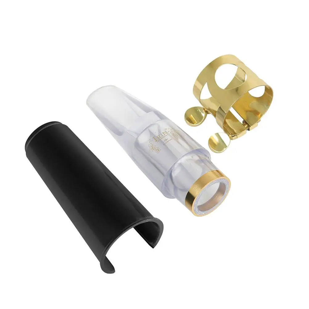 

Alto Saxophone Mouthpiece Kit Transparent Mouthpiece Clip Ligature Cap Musical Instrument Accessories