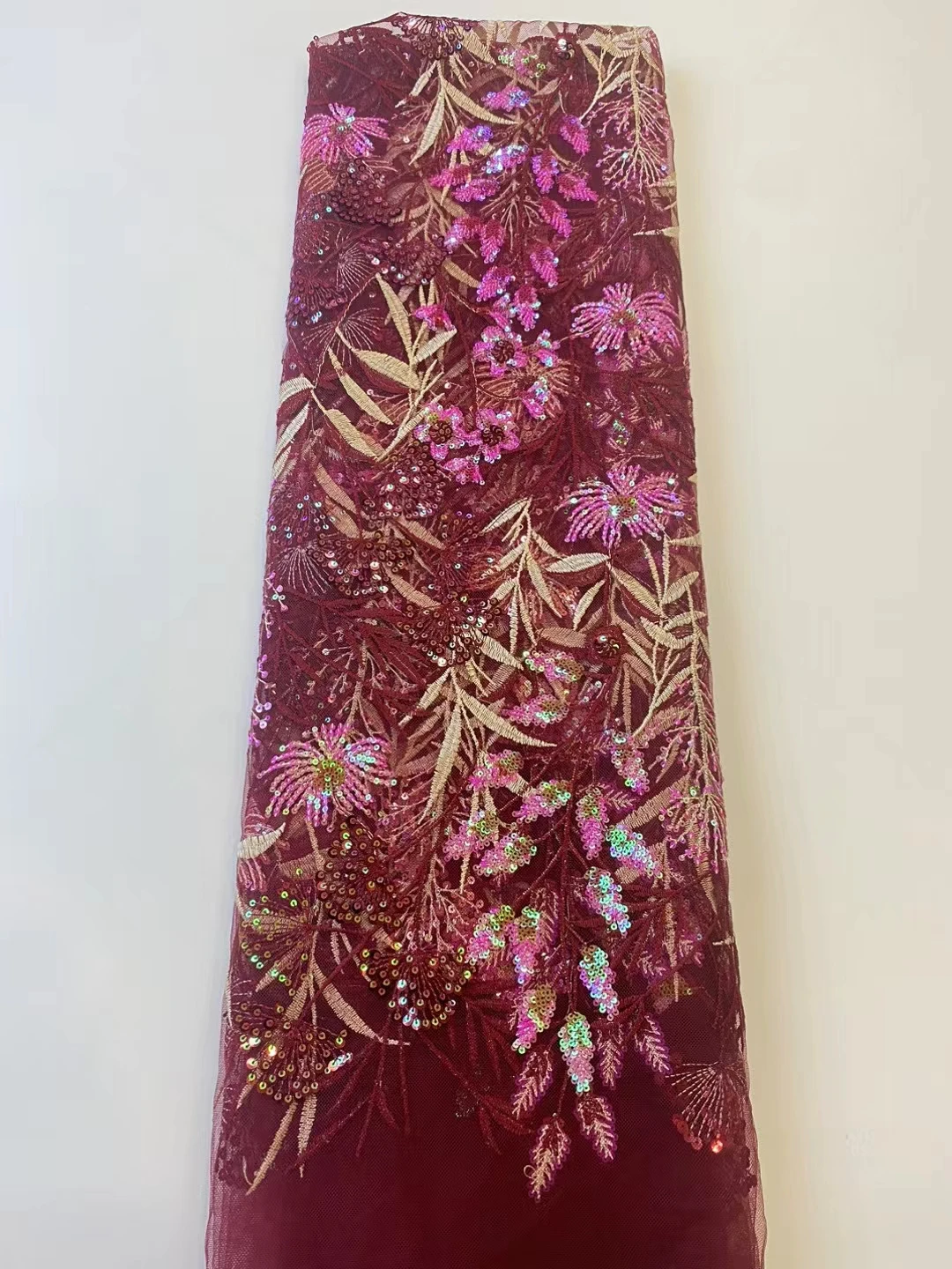 Новейшая Изысканная нигерийская Тюлевая кружевная ткань с красивыми блестками