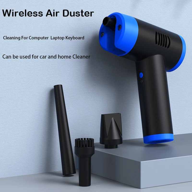 

Wireless Air Duster 70000 RPM Dust Blowing Gun USB Compressed Air Blower Cleaning For Computer Laptop Keyboard Camera Cleaning