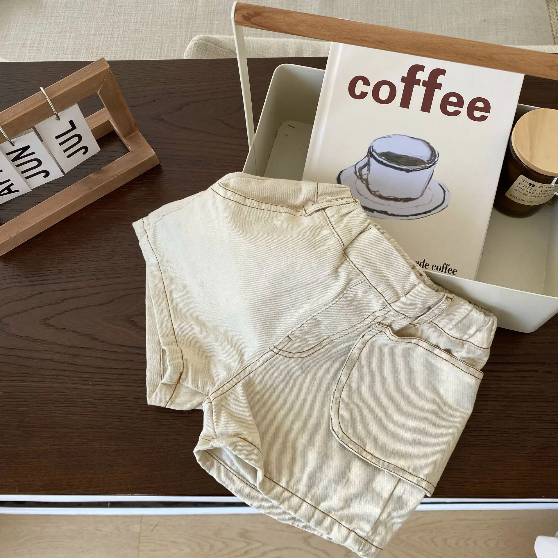 

New Summer Children's Clothing Kid Grils Solid Short Pants Baby Gril Cotton Denim Shorts Toddler Boy Casual Cargo Jeans