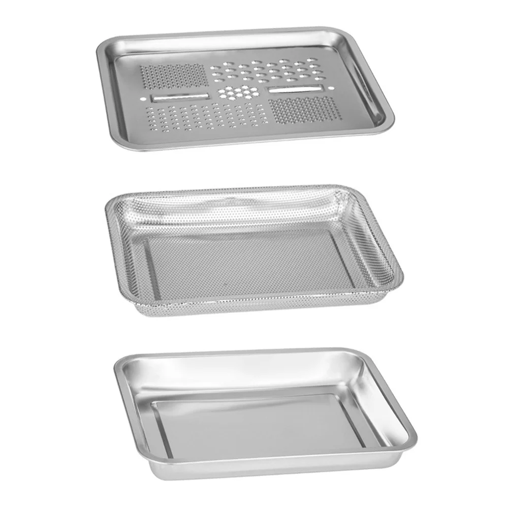 

1 Set Stainless Steel Grating Tray Multi-functional Grater Practical Draining Board