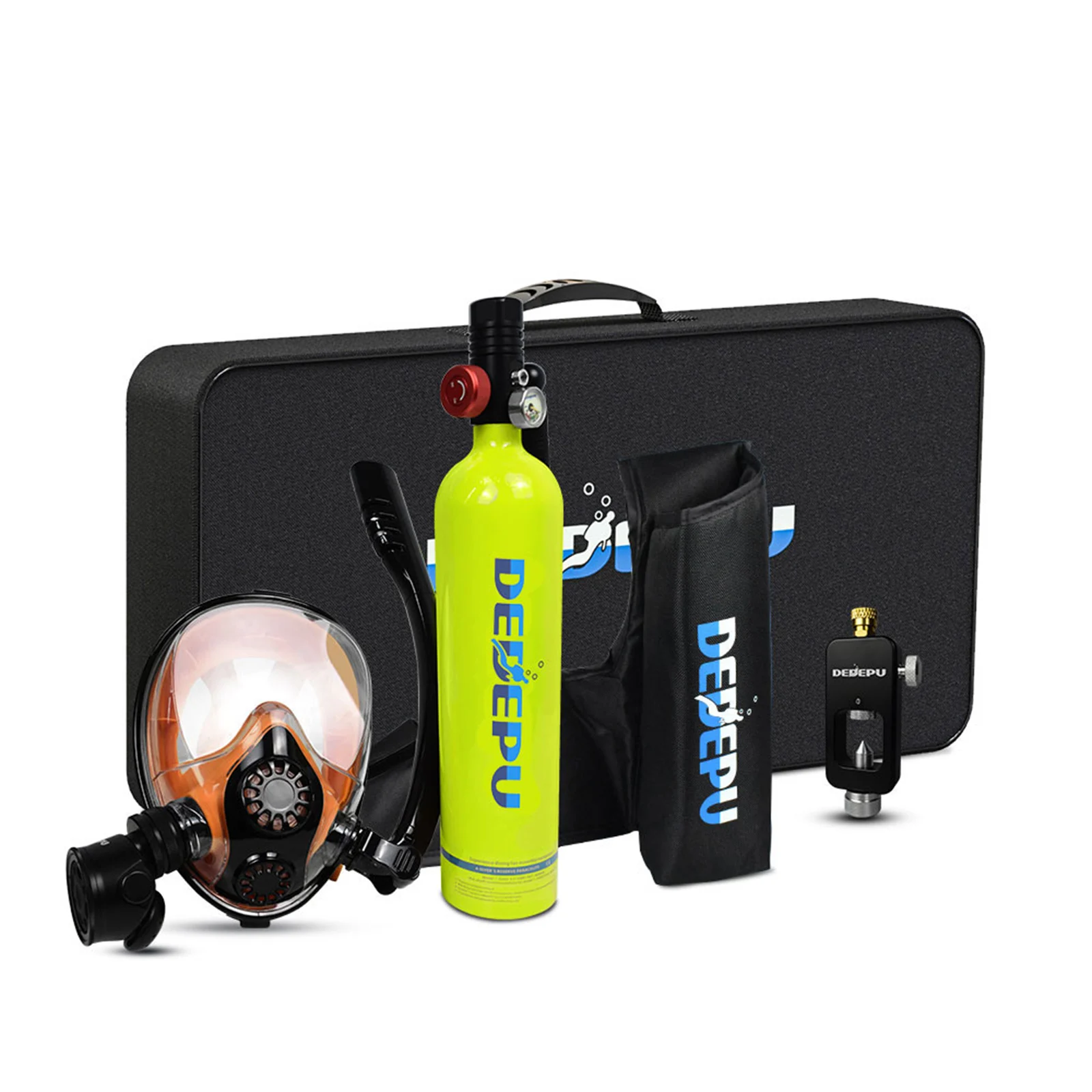 

Mini Scuba Diving Set with 1 L Capacity Scuba Tank 20-25 Minutes Underwater Breathing Time for Divers and Snorkeling Gear