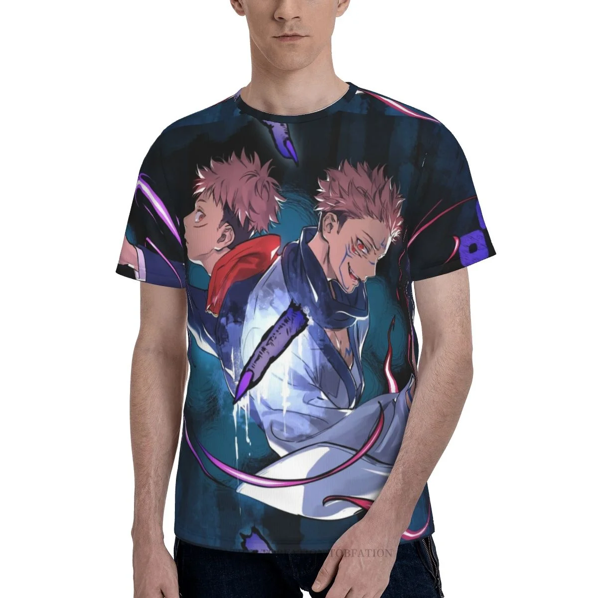 

Jujutsu Kaisen 3D Printed Unisex Polyester Tshirt Loose Fitness Tops Hip Hop Beach Male Tees