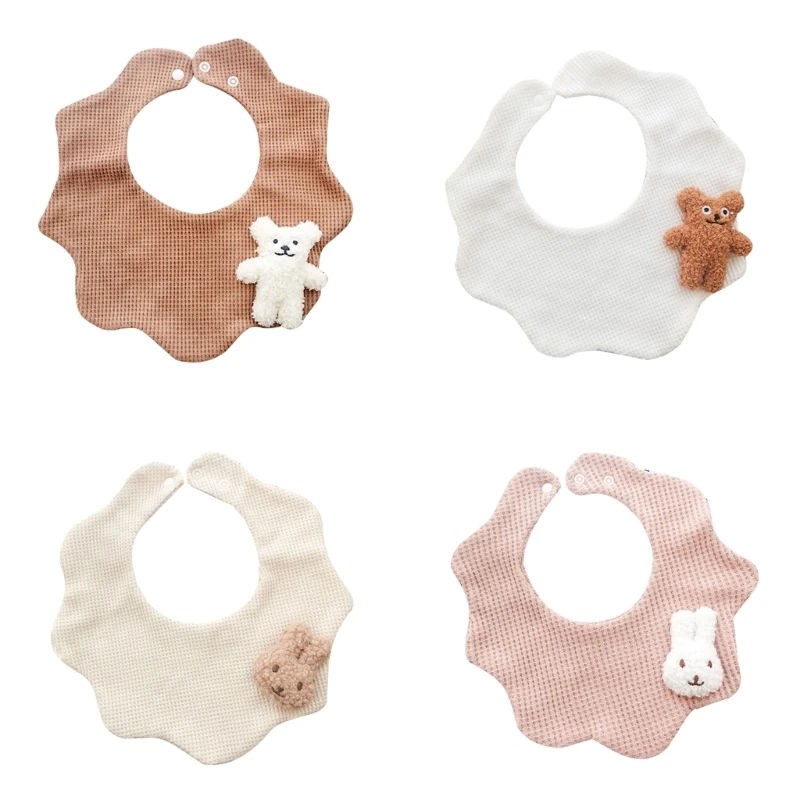 

N80C Cotton Bibs Soft Newborn Babies Bib Soft Drooling Bibs Breathable Newborn Nursing Bib for 0-3T Infant Baby Burp Cloth