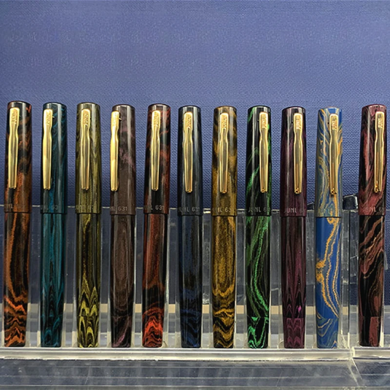 Чернильная ручка Wingsung 631 14K чернильная EF/F/M/B 0 38/0 5/0 7/1 мм твердая резина поршень