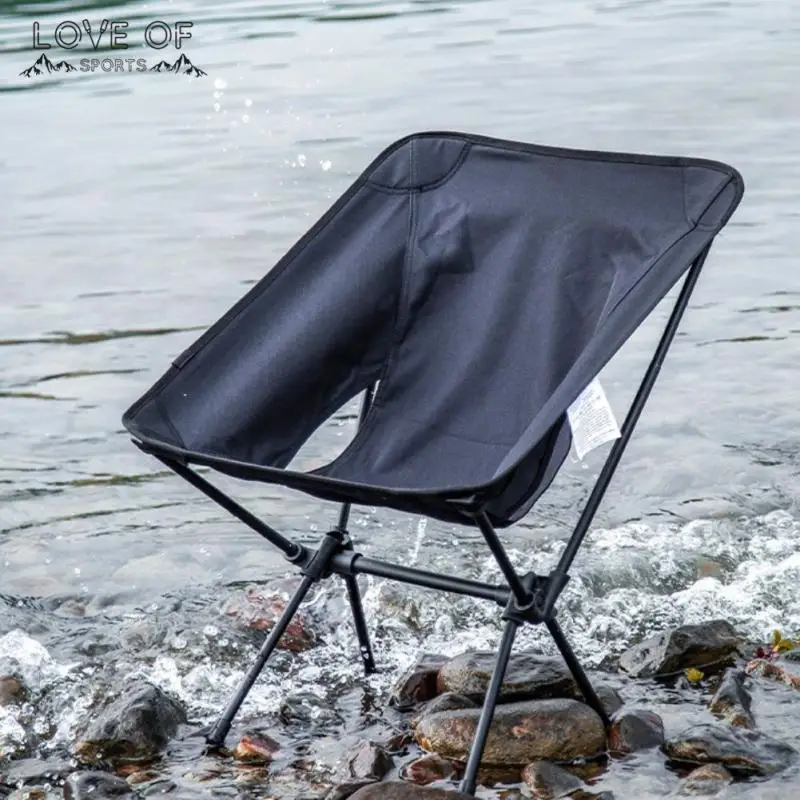 

Стул для кемпинга в черном стиле, легкий удобный стул для хранения и рыбалки, стул для отдыха с эксклюзивной сумкой для хранения, стул Moon