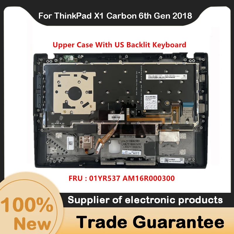 Новинка для Lenovo ThinkPad X1 Carbon 6th Gen 2018 верхний корпус Упор рук клавиатура с подсветкой