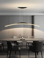 Dining Room Island LED Chandelier Modern Nordic Restaurant Simple Long Lighting Hanging Fixtures For Office Bar Coffee Art Lamps