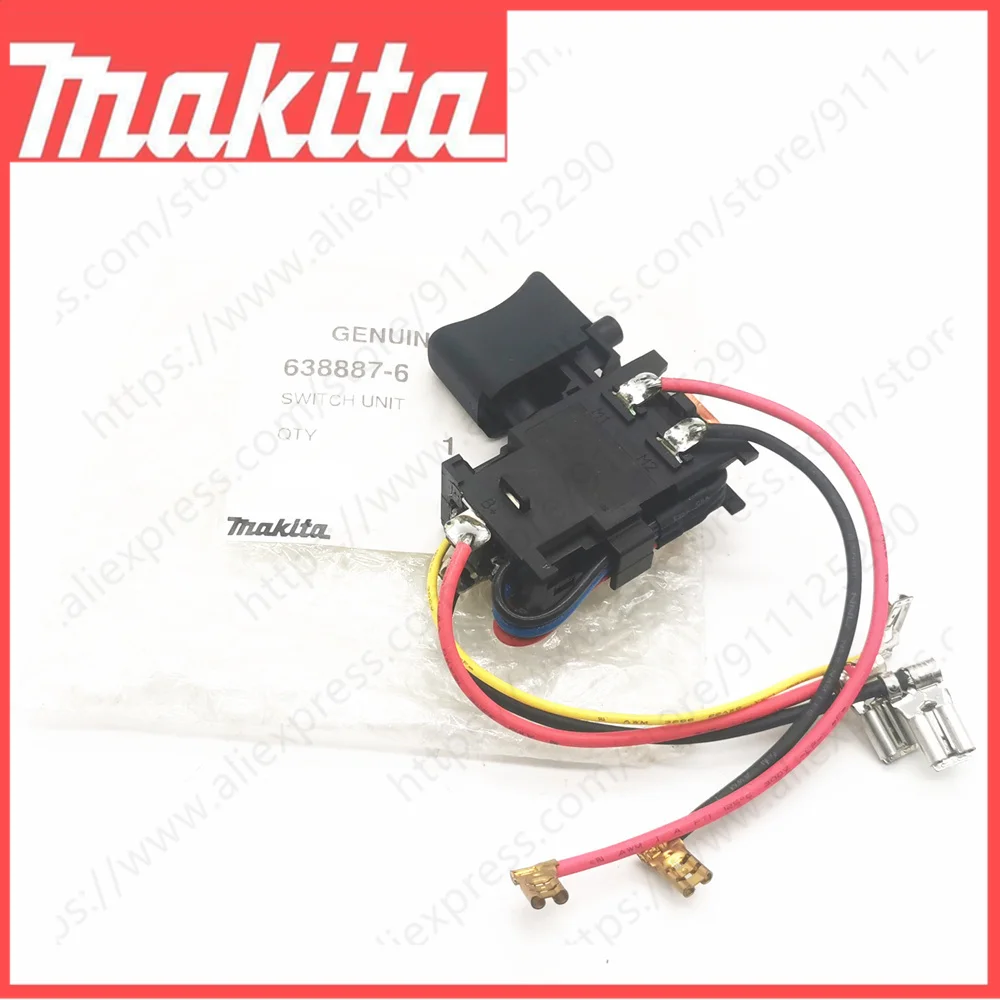 

Оригинальный переключатель для беспроводной дрели Makita HP457D DF457DWE DF457D HP347D DF347D HP457 DF347DWE 638862-2 638887-6