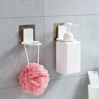 2022wall mounted self adhesive shampoo bottle shelf liquid soap shower gel organizer hook holder shelves hanger bathroom accesso