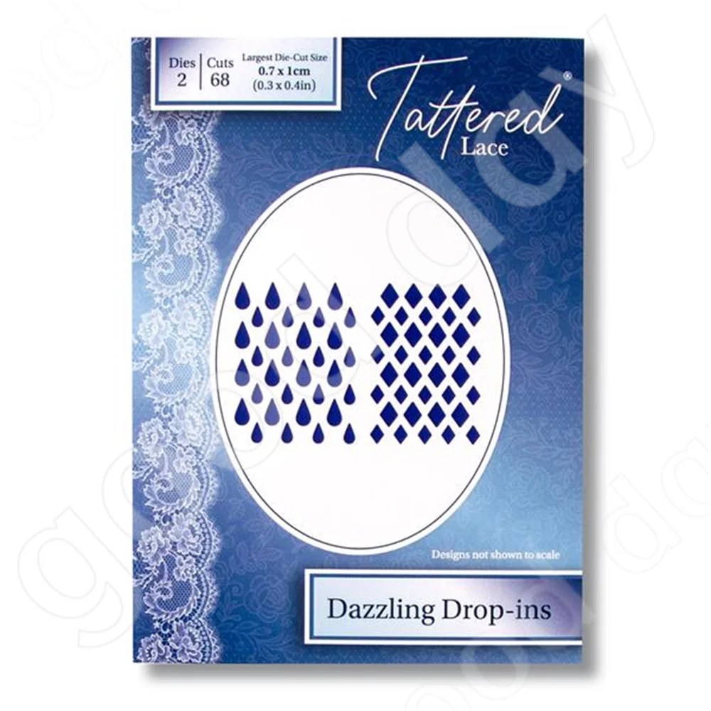 

2023 New Arrival Dazzling Drop-Ins Metal Cutting Dies Scrapbook Diary Decoration Embossing Template Diy Greeting Card Handmade