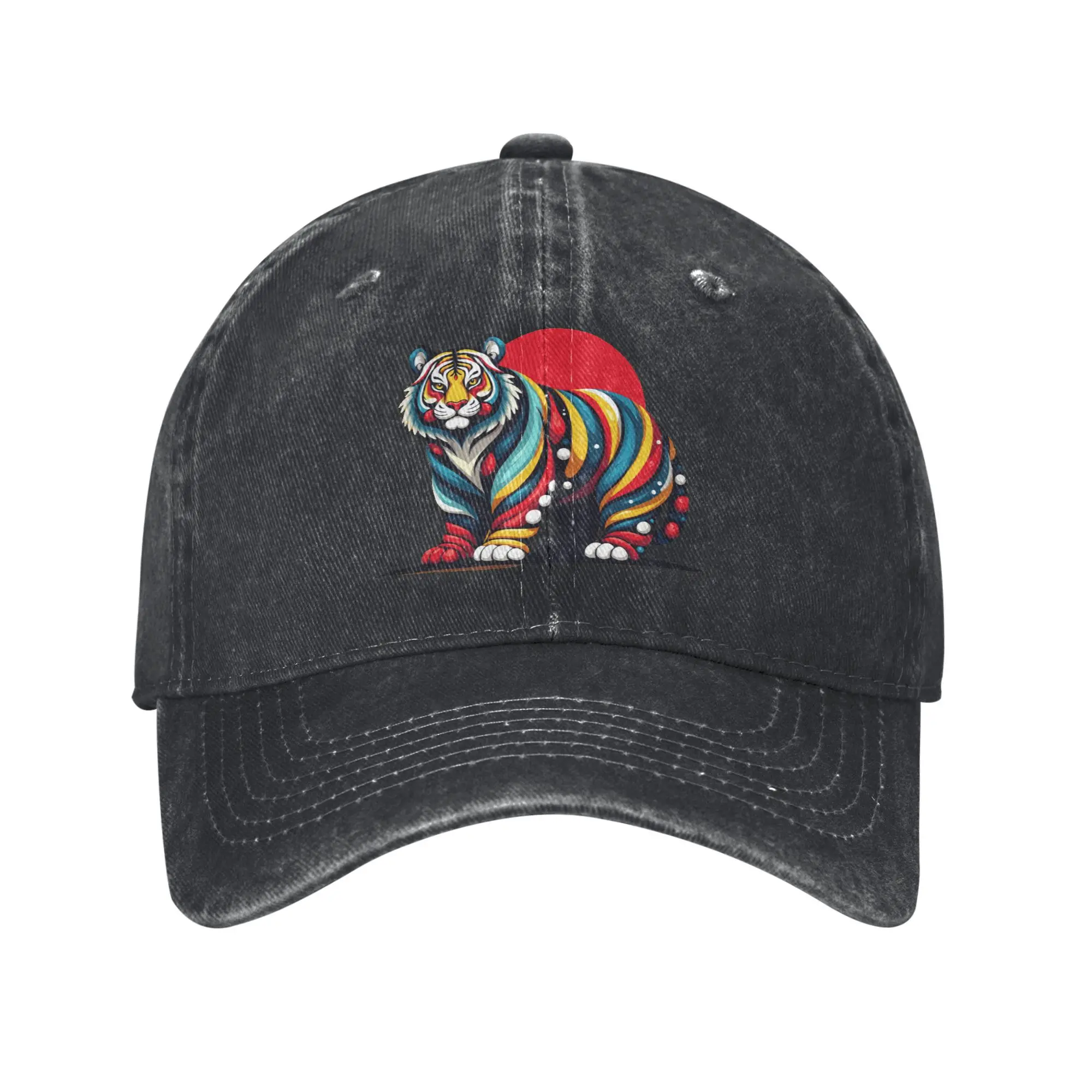 Фото Бейсболка Snapback в стиле ретро с тигровым принтом в стиле милитари, 100% хлопок, хардкорные кепки для мужчин №4