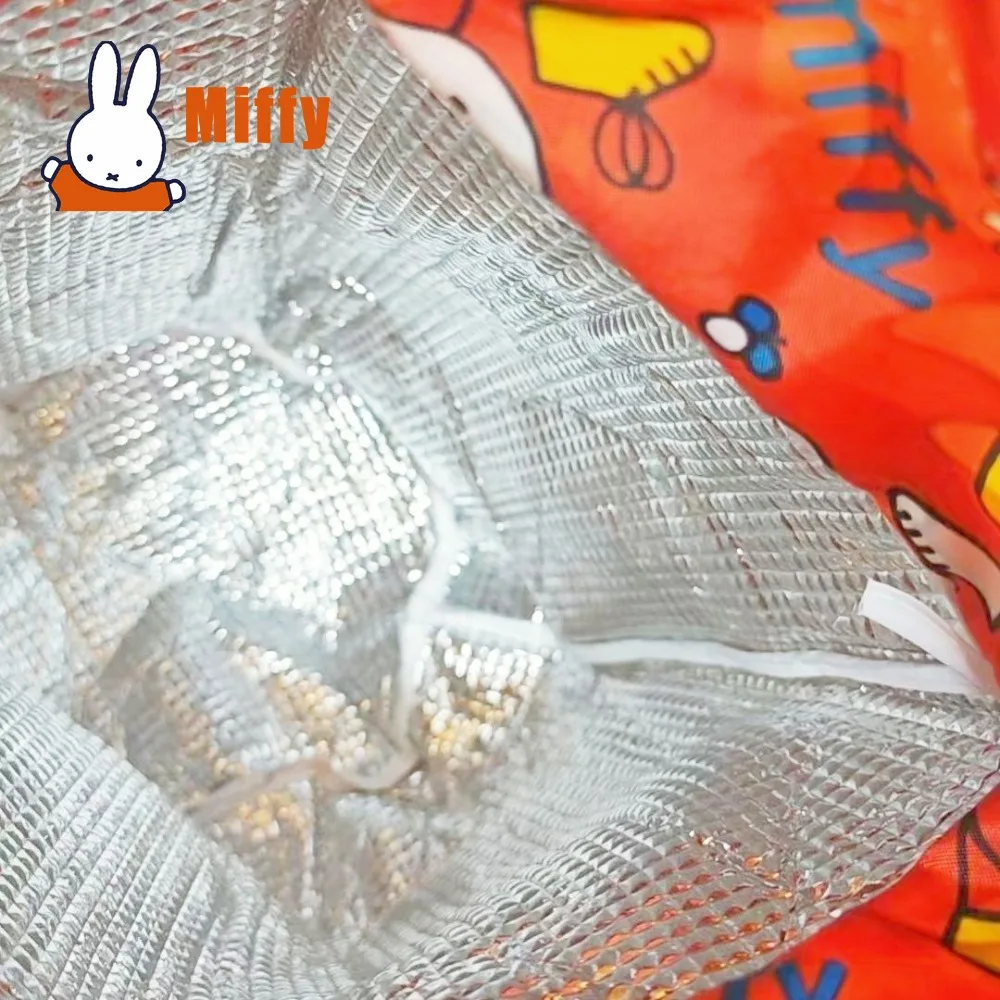 Фото Сумка для обеда Kawaii Miffy с милым кроликом, термосумка-тоут, водонепроницаемый изолированный контейнер для бенто, органайзер для еды, подарок для пикника №5