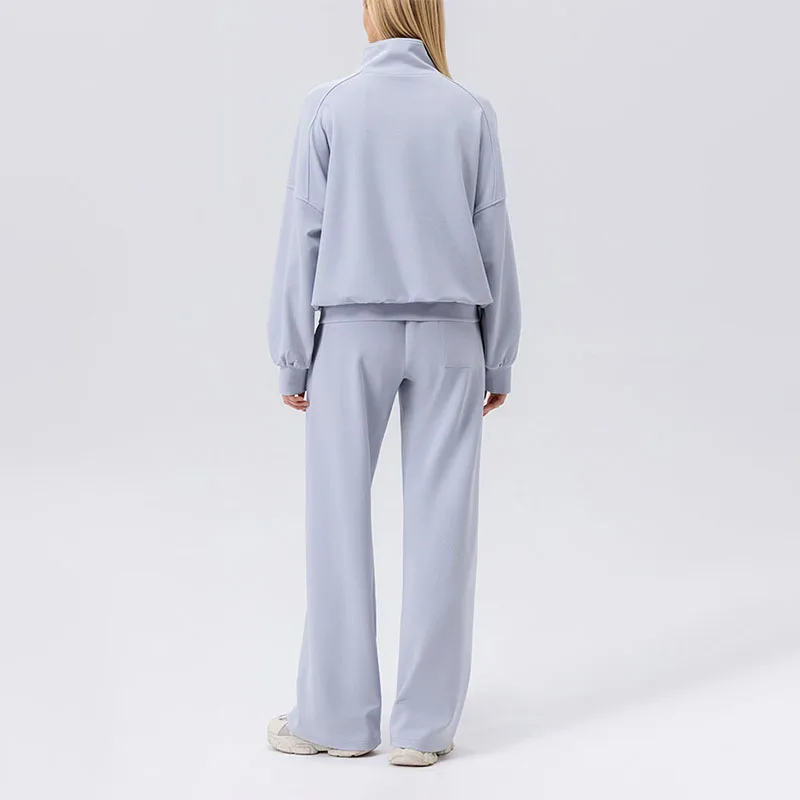 Осенний женский спортивный костюм повседневные свободные топы с длинными