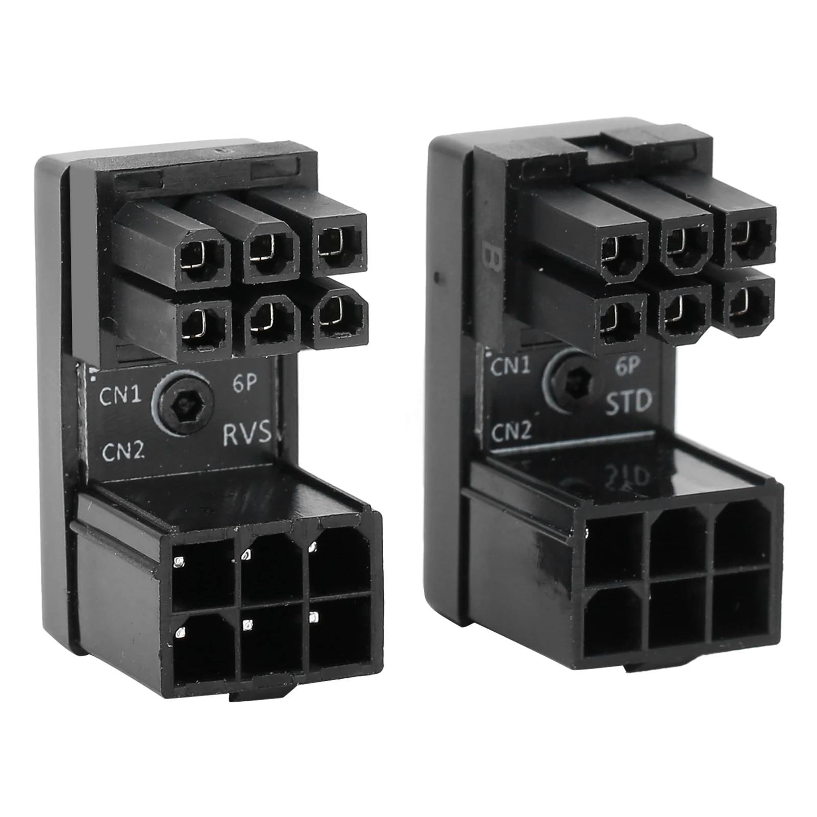 

ATX 6Pin Adapter for Desktops Graphics Card Female to Male 180 Degree Connector Accessories
