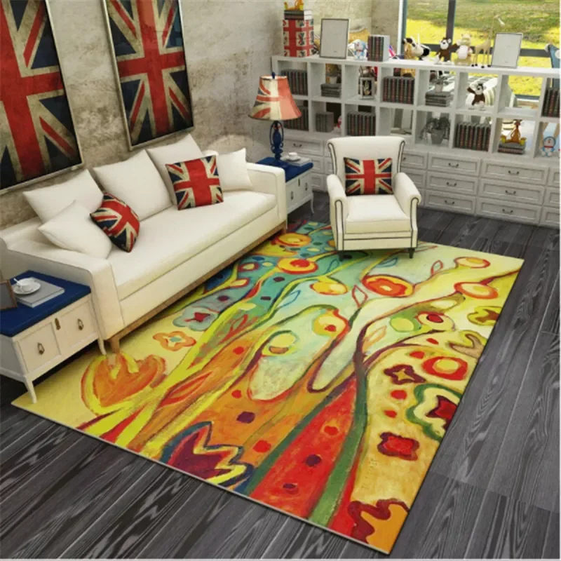 

2022Modern Delicate Abstract Style Creative Large Carpets For Living Room Bedroom Rugs Home Floor Rug Soft Door Home Carpet Door