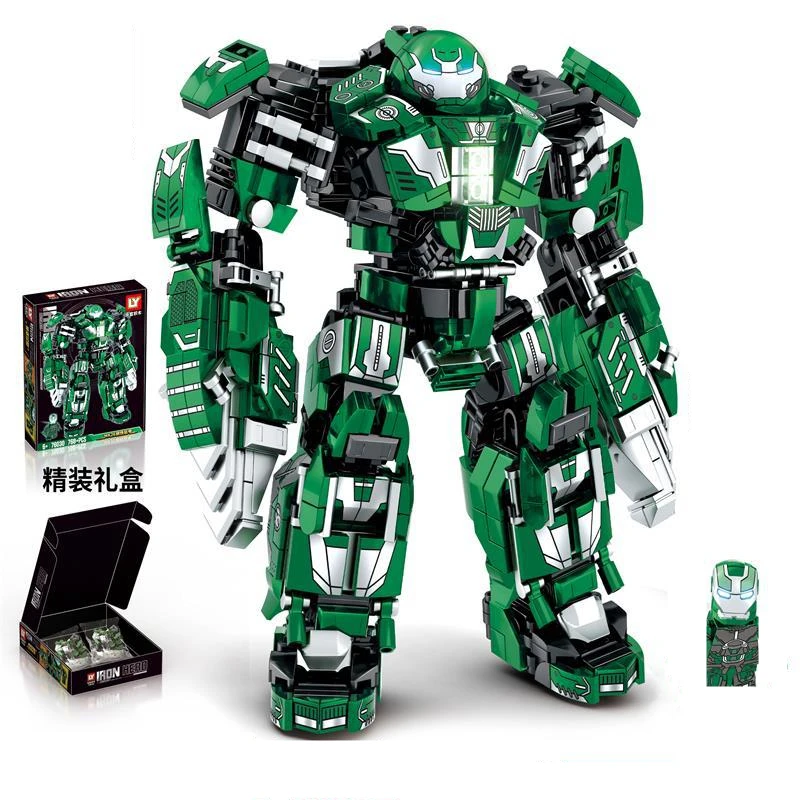 

Disney Marvel Iron Movie Anime Figure Avengers Hulkbuster Iron Super Heroes Building Blocks Toys Children Boy Girls Gift