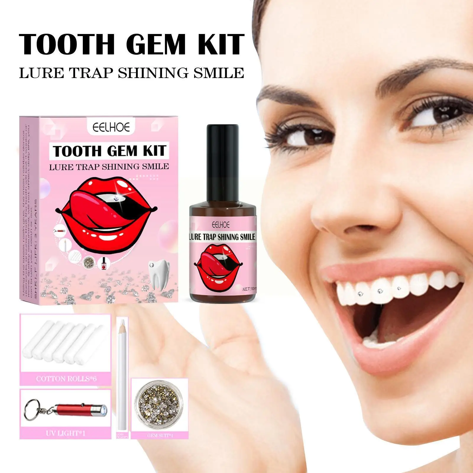 

Tooth Gem Set Easy To Remove Beautiful White Tooth Tooth DIY Jewelry Professional Decoration Sturdy Reliable And Great Jewe I5Q3