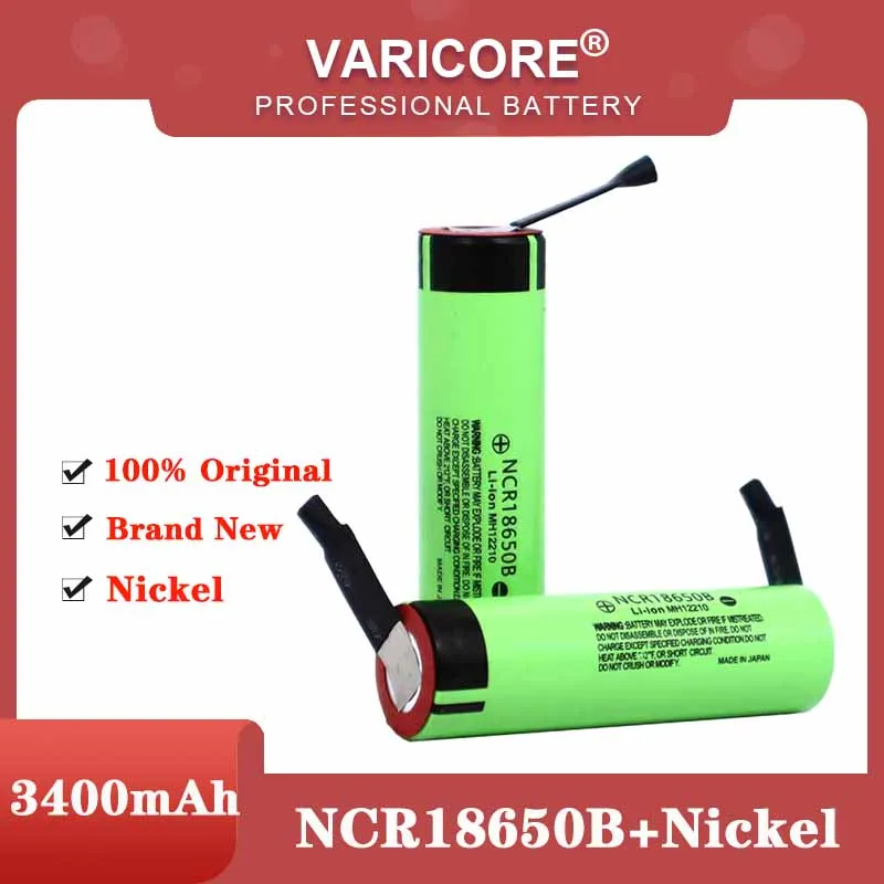 Heiße Neue Original NCR18650B 3,7 v 3400mah 18650 Lithium-Akku Schweißen Nickel Blatt batterien