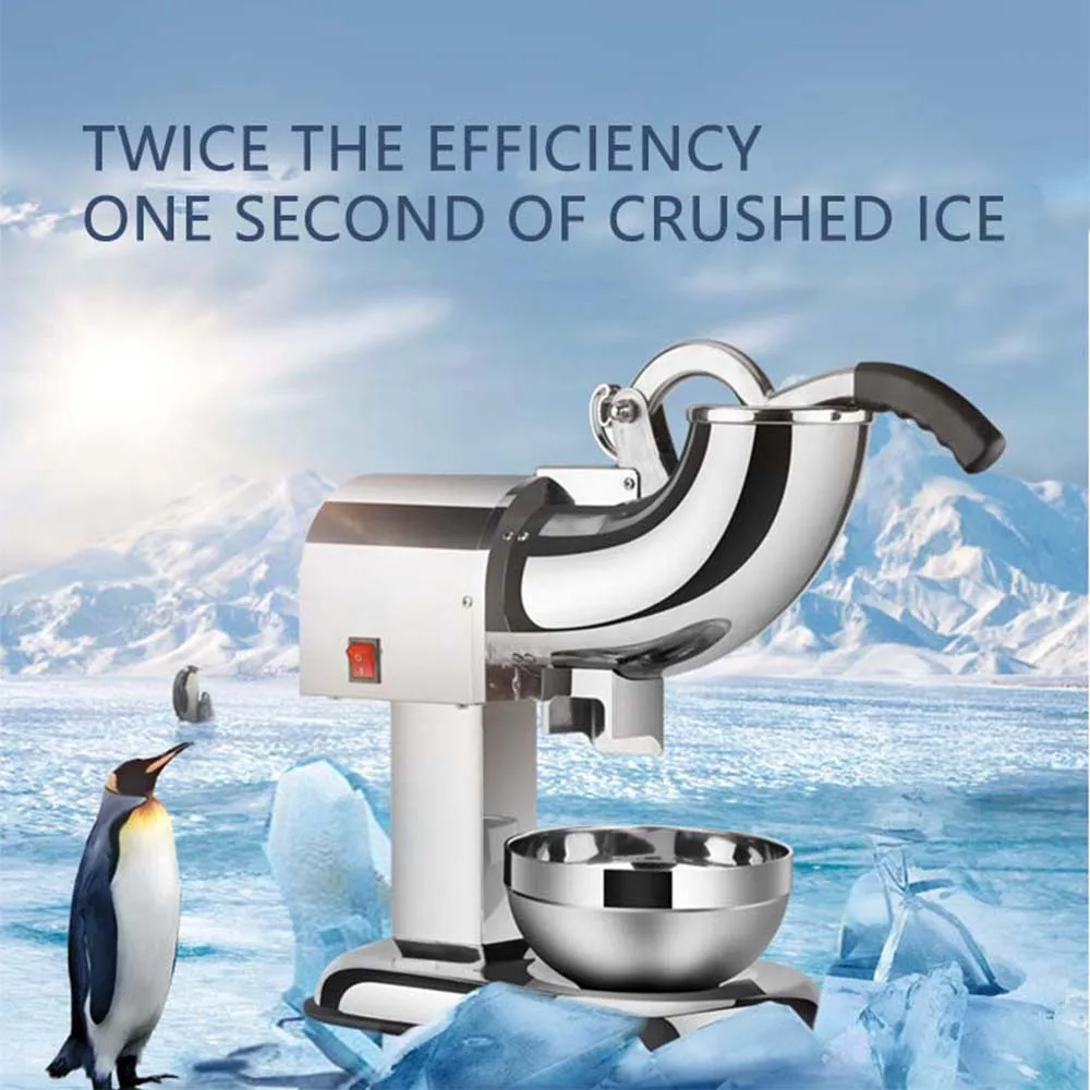 Machine Commercial Stainless Steel Ice Crusher 100 Kg/h Household Ice Slush Crusher