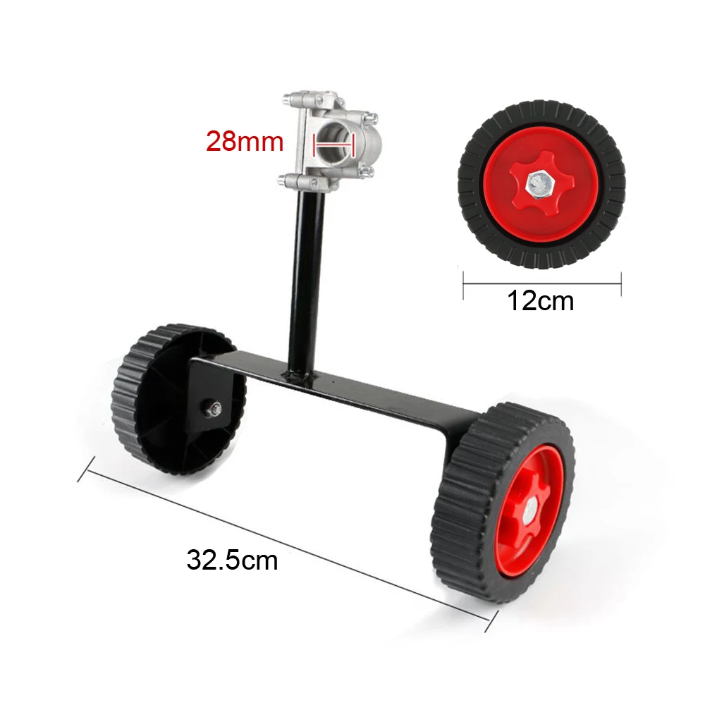 

New Lawn Mower Support Wheel Adjustable Weed Trimmer Auxiliary Wheels 26mm-28mm Portable String Trimmer Wheel Mower Attachment