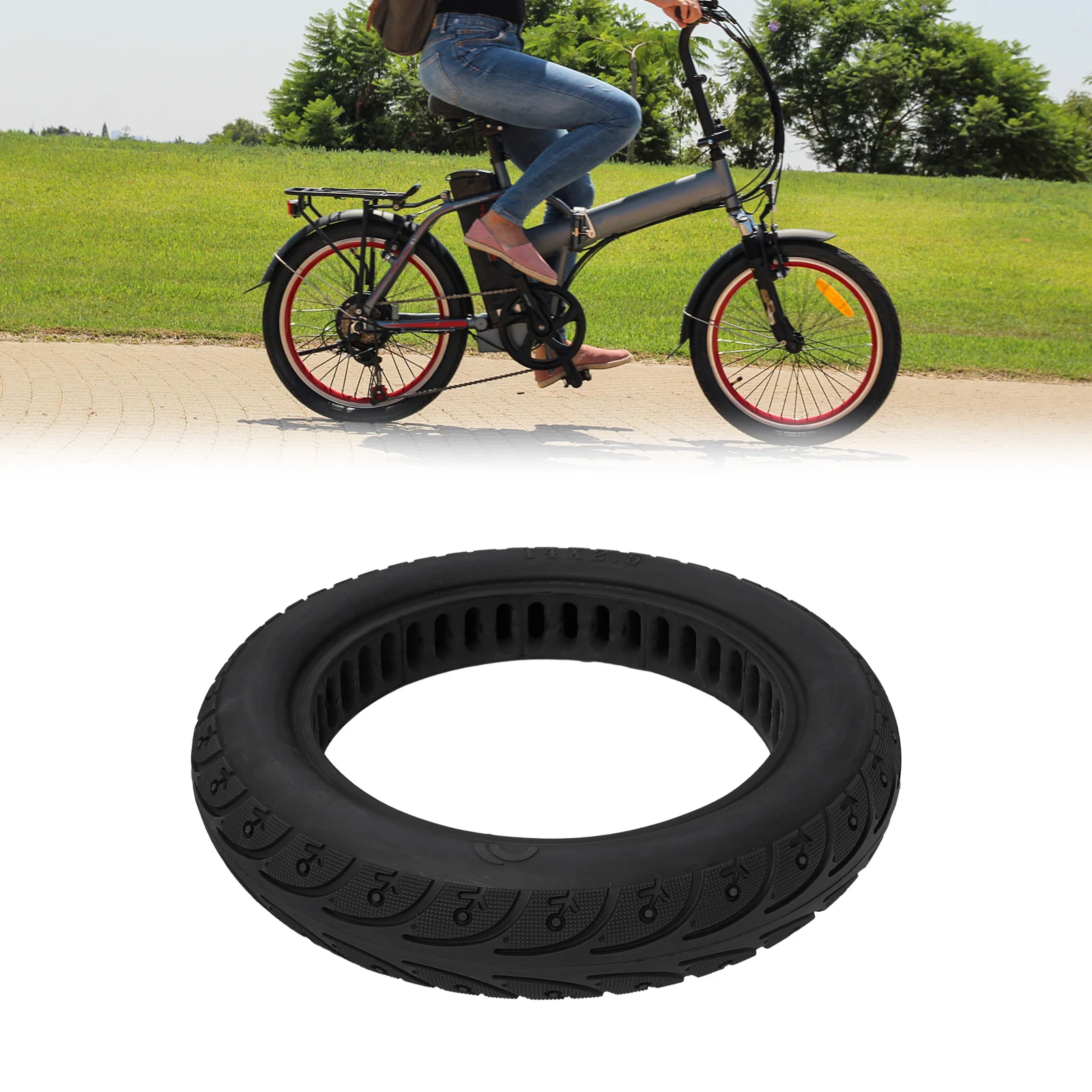 

14 Inch Solid Tyre E-scooter 14x2.50 2.50-10 Tire Accessories Electric Bike Electric Scooter Replacement Rubber Durable