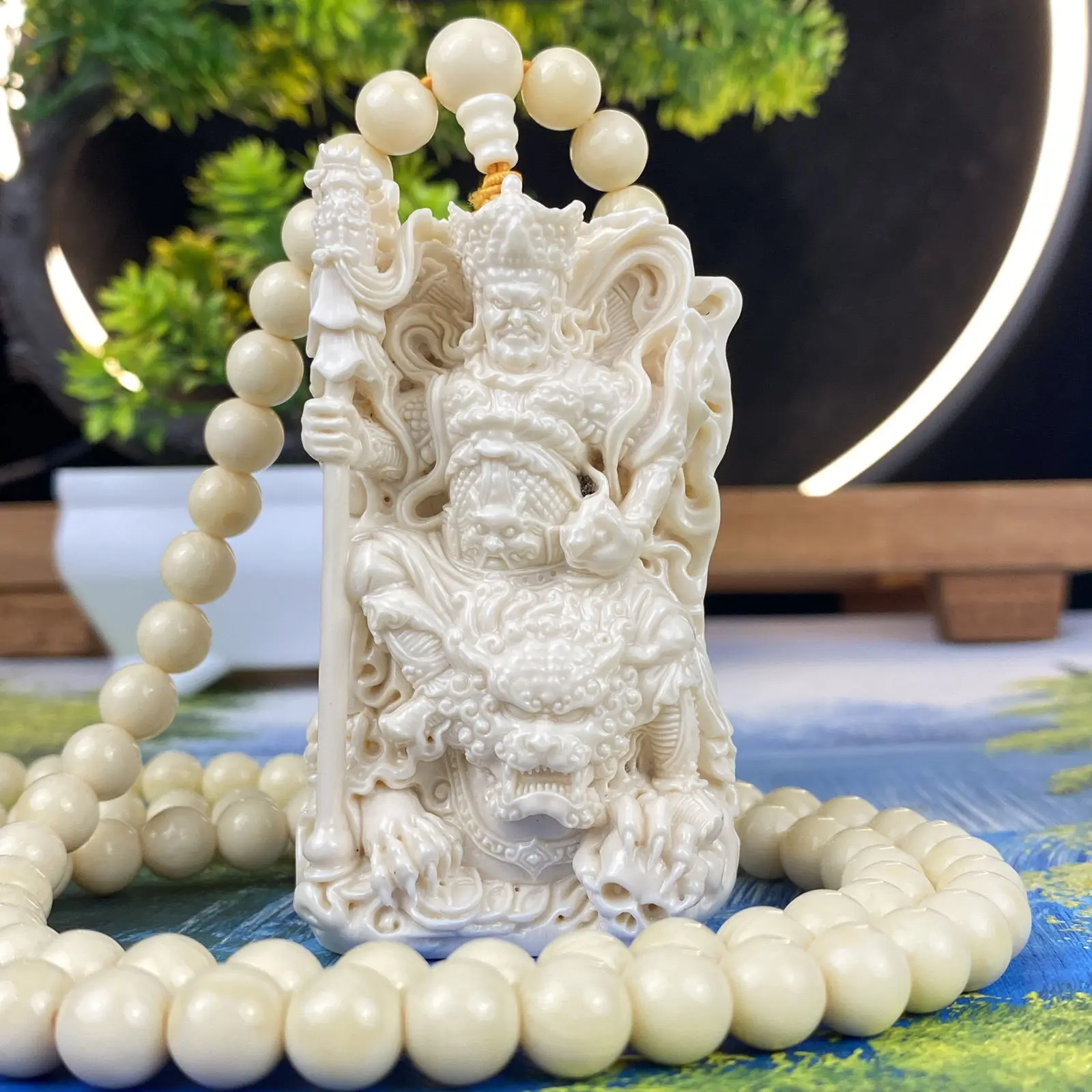 

Украшения из натуральной глины цвета слоновой кости, фирменная ручка для резьбы, рукоятка ручной работы, подвесной амулет-покровитель для автомобиля