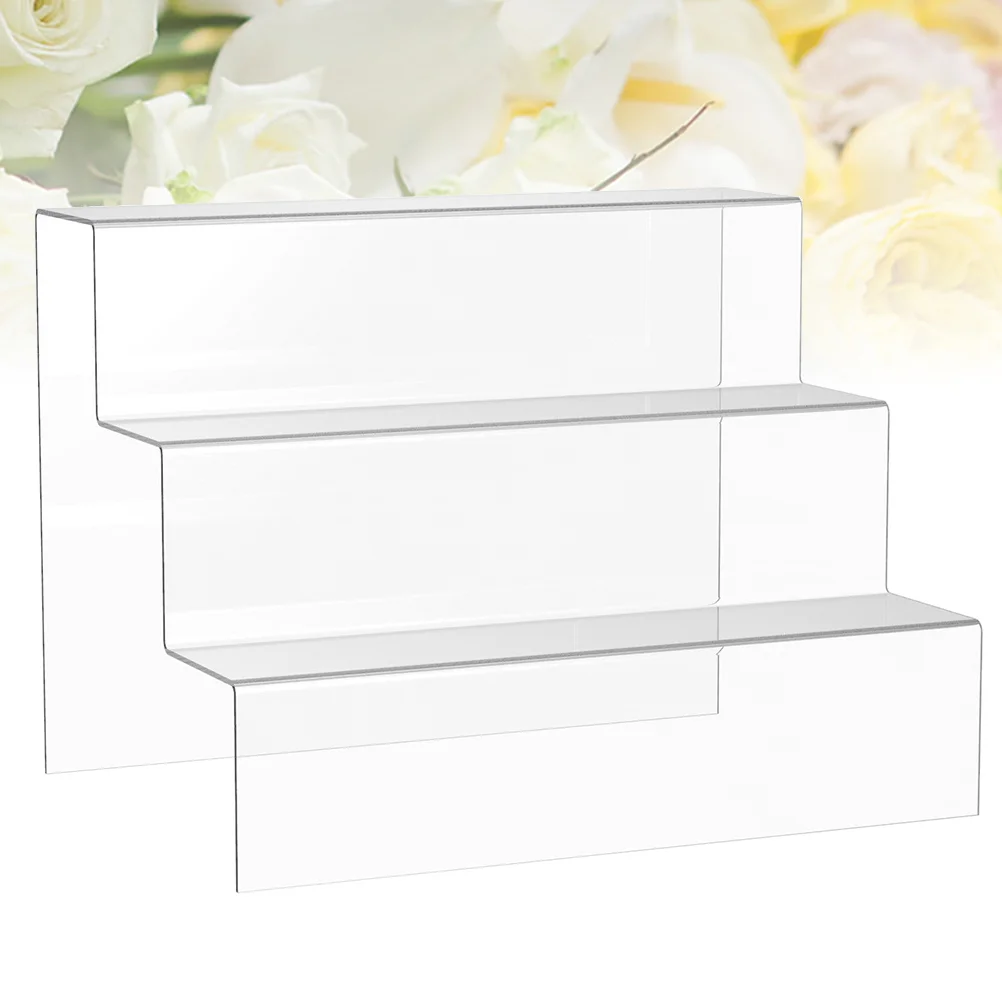 

1Pc Display Stand Delicate Riser Display Shelf Clear Tiered Display Stand Showing Shelf Organizer Storage Holder for Decoration