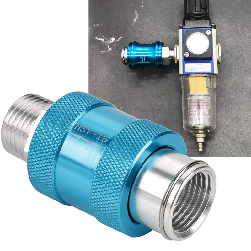 Promotion! Hand Slide Valve HSV-15 1/2Inch Threaded Pneumatic Air Flow Control Accessory Part Blue |