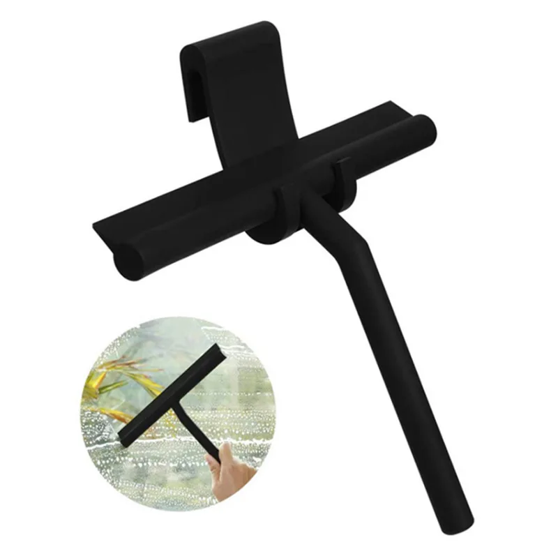 

Shower Squeegee Window Glass Wiper Silicone Scraper Cleaner Brush Long Handle Bathroom Mirror Wiper Scraper Cleaning Accessories