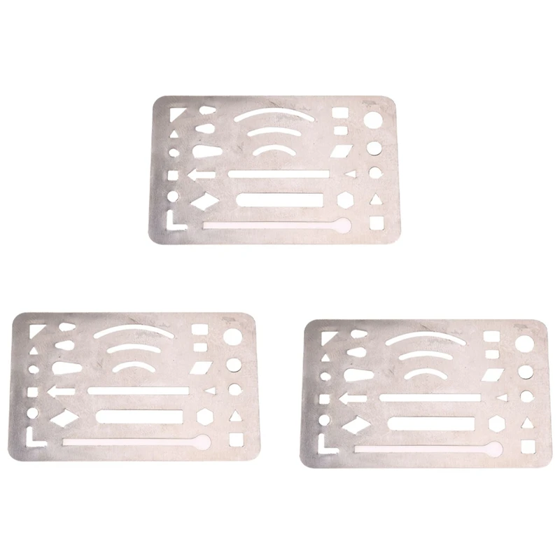 

3X Stainless Steel 27 Patterns Erasing Drawing Drafting Tool Shield