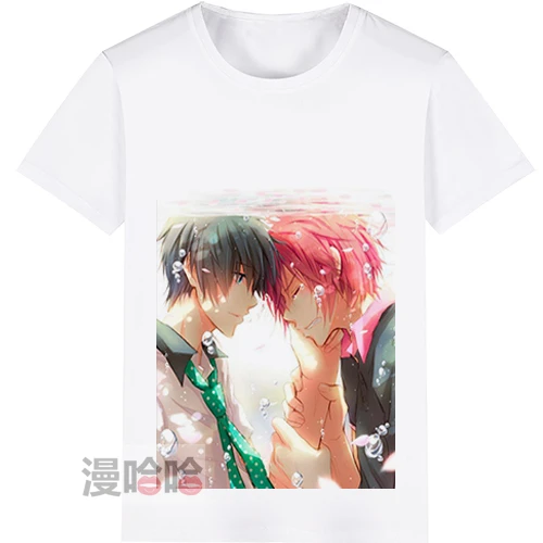 Free! - Iwatobi Swim Club Haruka Nanase Makoto Tachibana Cosplay Costume Adult Kids Child Short Sleeve T-shirt T shirt |