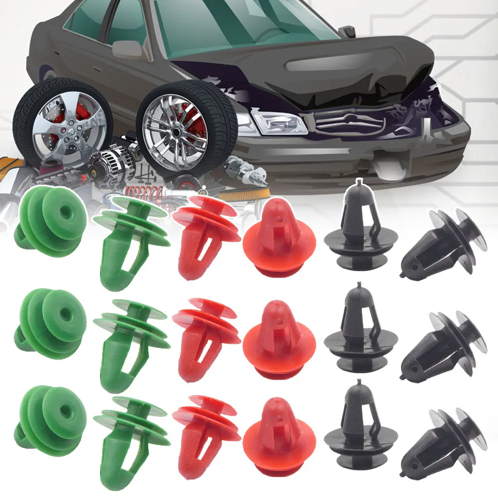 

50Pcs Universal Car by Panel Clips Establishment Sealing 9mm Street Car Interior Door Trim Panel Card Clip Plastics Accessories