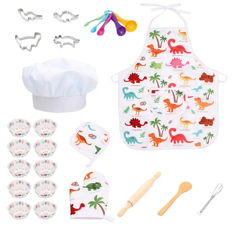 

Kids Chef Set Kids Cooking And Baking Gift Set With Storage Case Kids Cooking And Baking Gift Set For The Kitchen Kids Baking