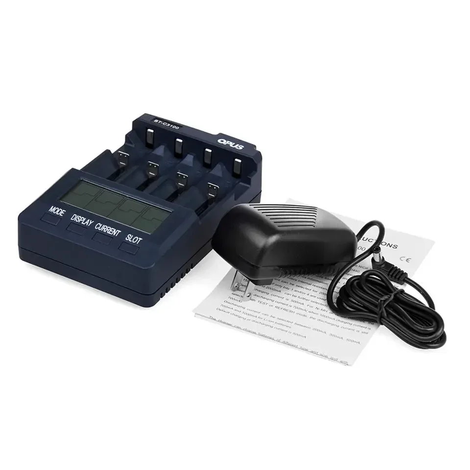 BT-C3100 V2.2 Цифровое интеллектуальное зарядное устройство с 4 слотами и ЖК-дисплеем