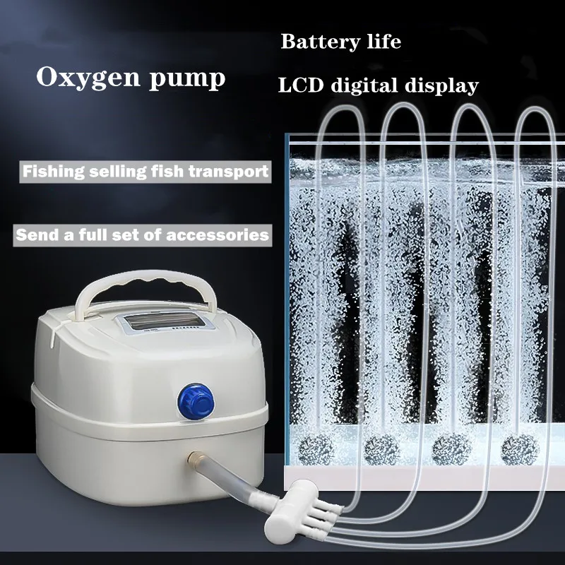 

40L/min Aquarium Fish Tank Aerator Oxygen Pump with Accessories for Fish Pond, Aquarium, Hydroponics Dual Outlet 220v