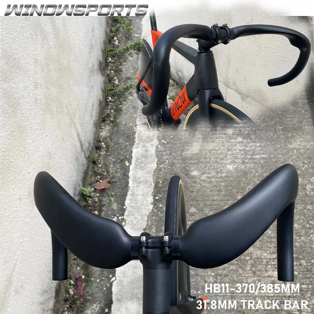 Winowsports углеродная дорожка изогнутая панель задняя планка 31 8 мм * 370/385 гоночные