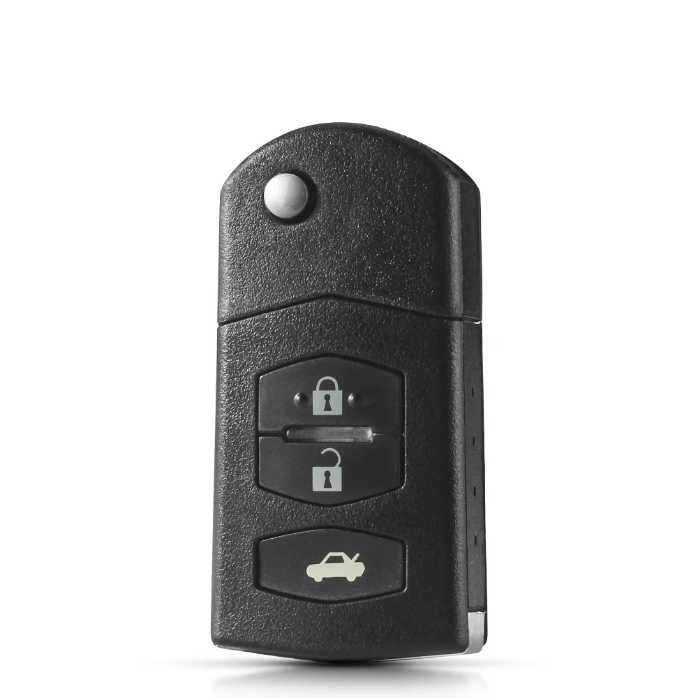 Фото Запасной складной Автомобильный ключ KEYYOU для MAZDA 2 3 5 6 RX8 MX5, откидной пульт дистанционного управления, черный чехол для ключа, чехол для ключа... №3