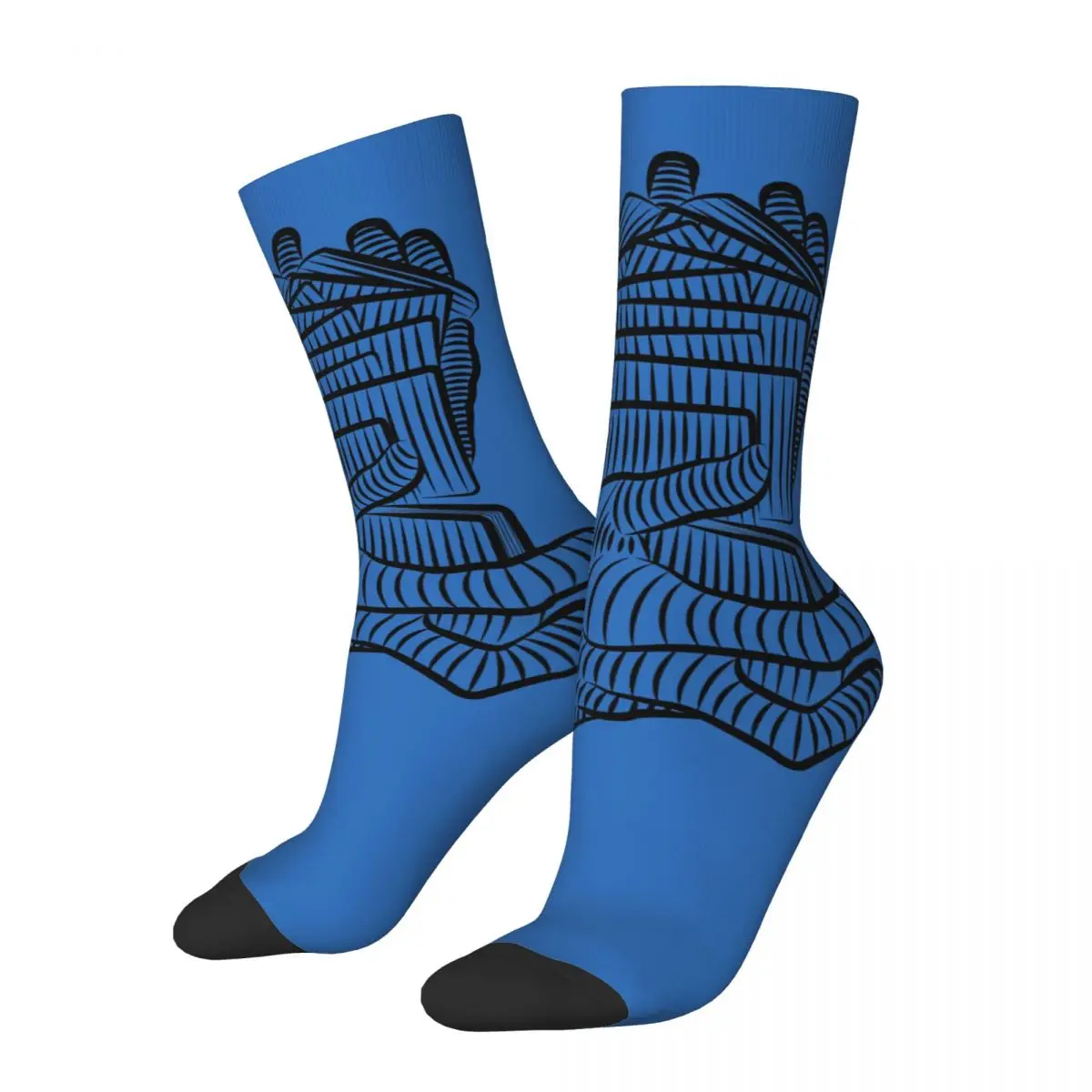 

Funny Crazy Compression Sock for Men CASCADE Hip Hop Harajuku Line Art Painting Culture Fashion Creative Picasso Boys Crew Sock