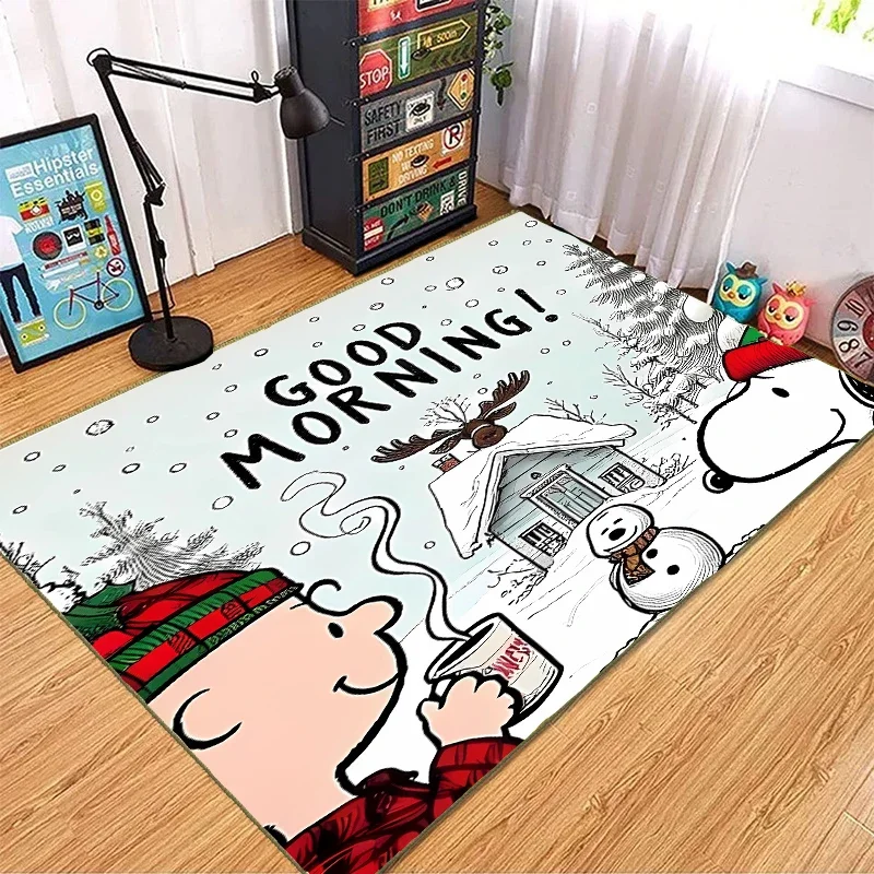 Мультяшный ковер Snoopy для гостиной Детский спальни с аниме рисунком декоративные