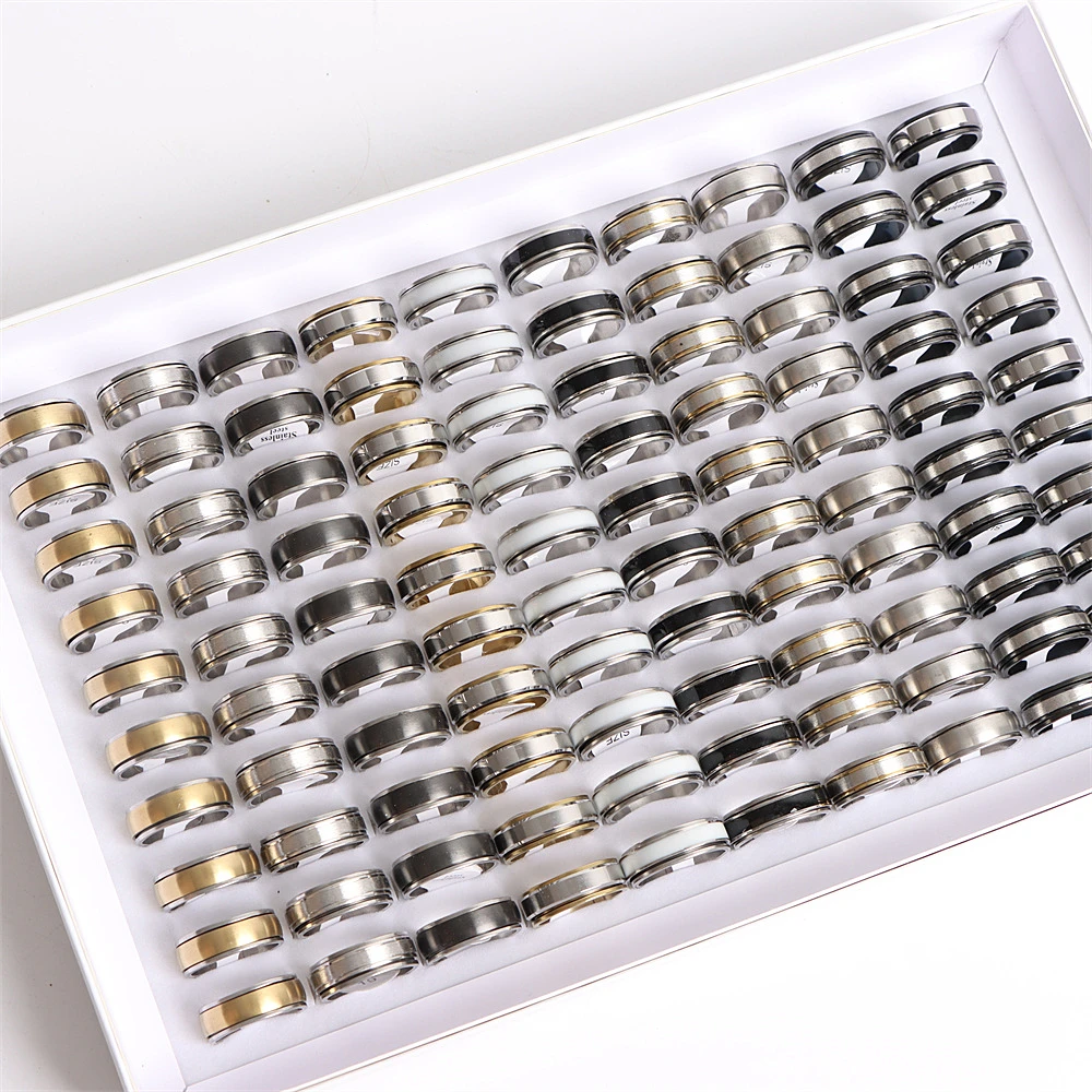 

36 шт./партия, мужские и женские кольца из нержавеющей стали