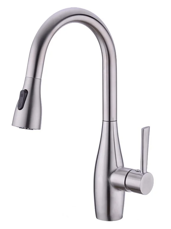 

Pull type hot and cold faucet kitchen household smart touch sensor faucet dish washing basin splash proof faucet