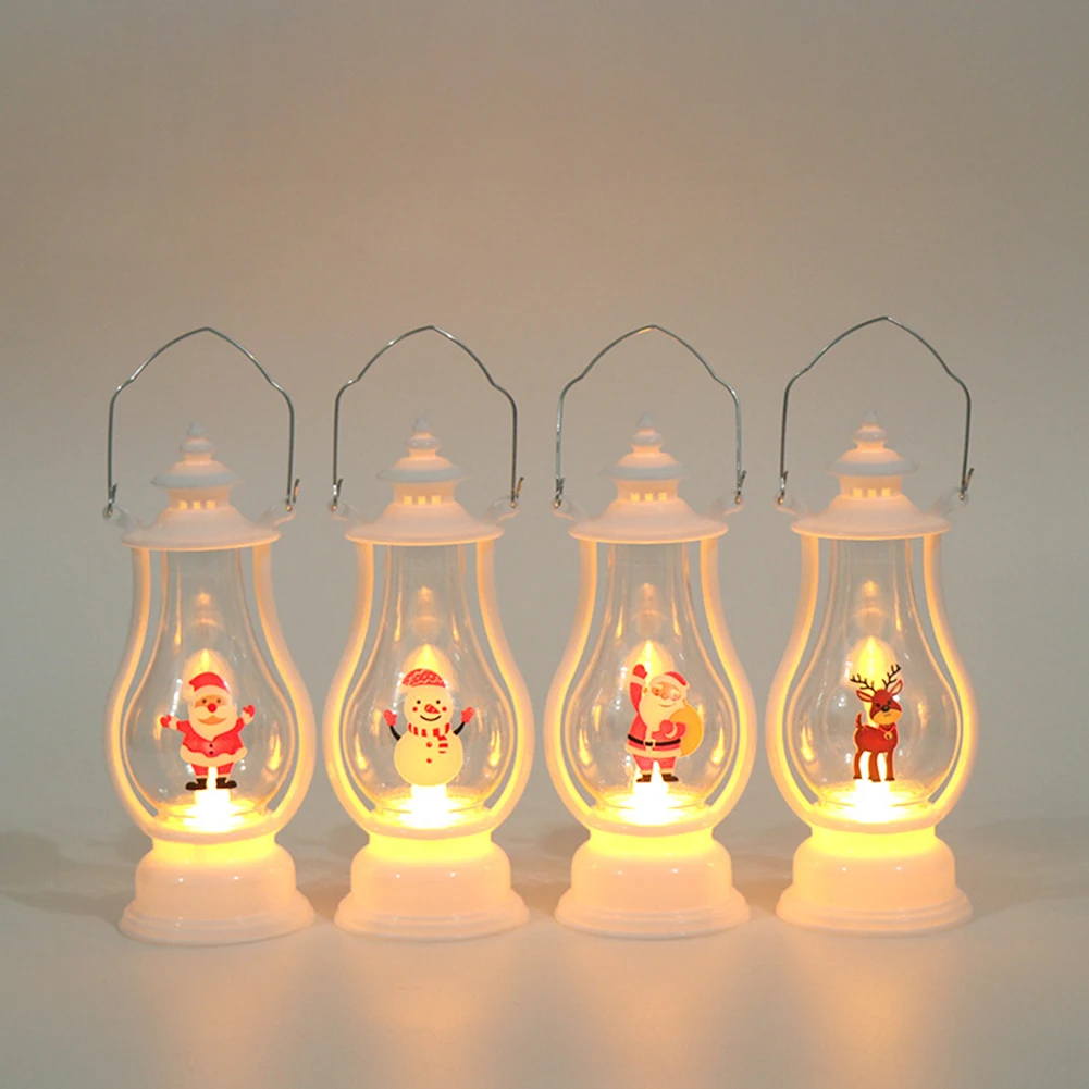 

1PC Christmas Electronic Candle Light Christmas Outdoor Hanging Lantern Atmosphere Candlestick Ornament Night Light Home Decor