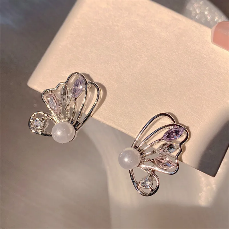 Personalized sweet Sen series butterfly earrings Fashion long tassel earrings Suitable for ladies Fashion party jewelry earrings