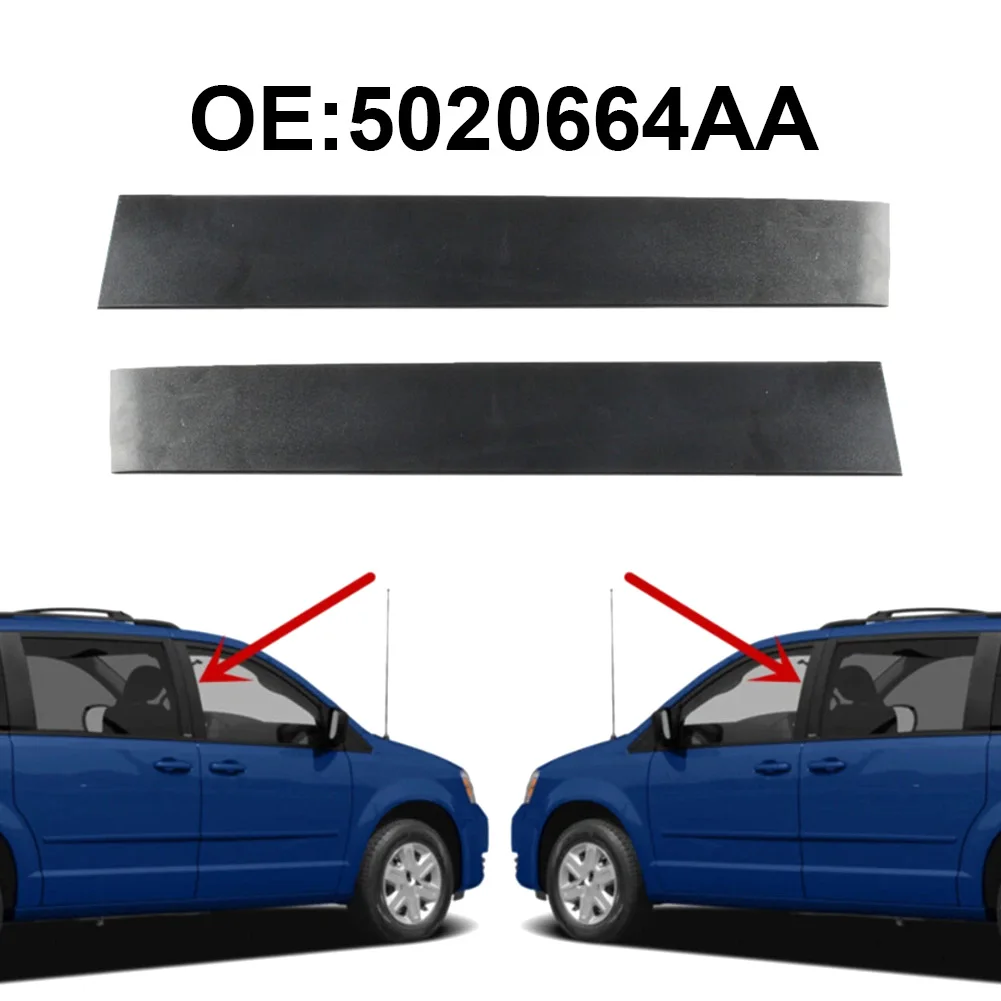 Фото Пара внешних накладок на лобовое стекло (столбик B) для Dodge Grand Caravan 2008-2020 годов выпуска, разработана для легкой установки. №3
