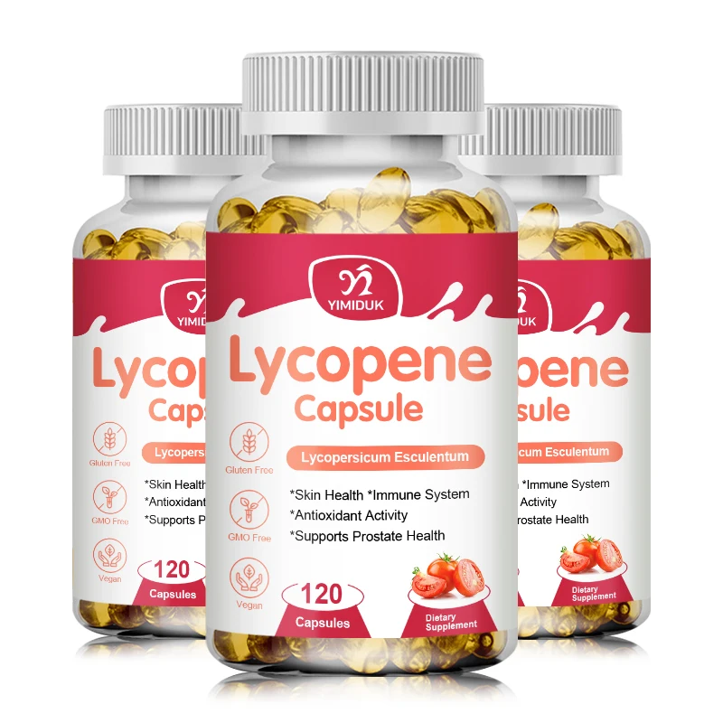 

Lycopene Capsules 10mg Prostate and Heart Health Support Supplement Contains Antioxidant Properties